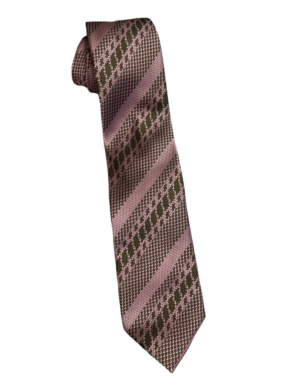 Ben Sherman Pink Brown Classic Necktie + Read Description